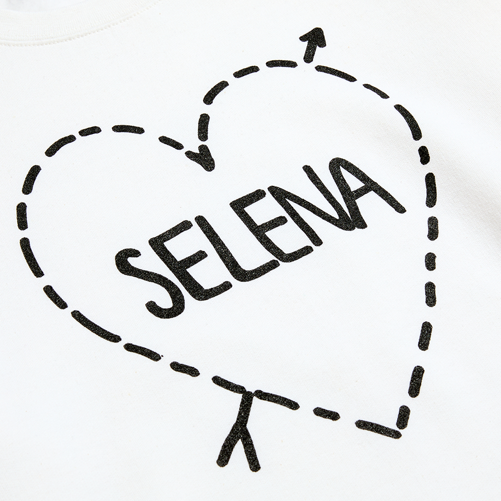 Selena Gomez Pierced Heart Selena Crewneck Sweater 436395